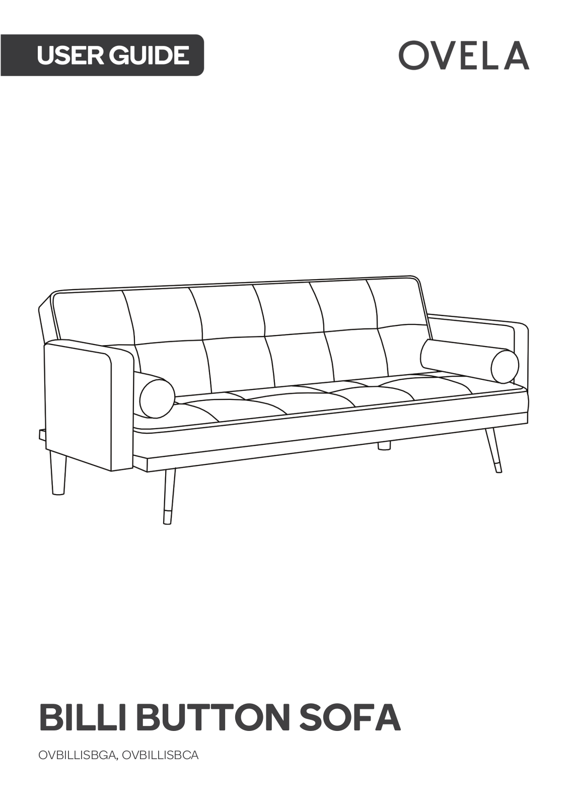 Ovela OVBILLISBCA, OVBILLISBGA User guide - ManualMachine.com