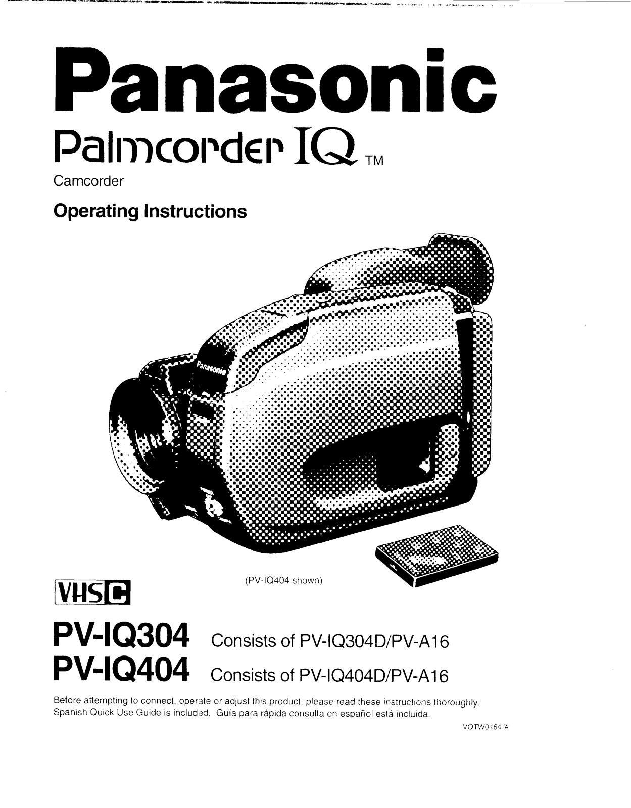 Panasonic PV-IQ304 Operation Manual