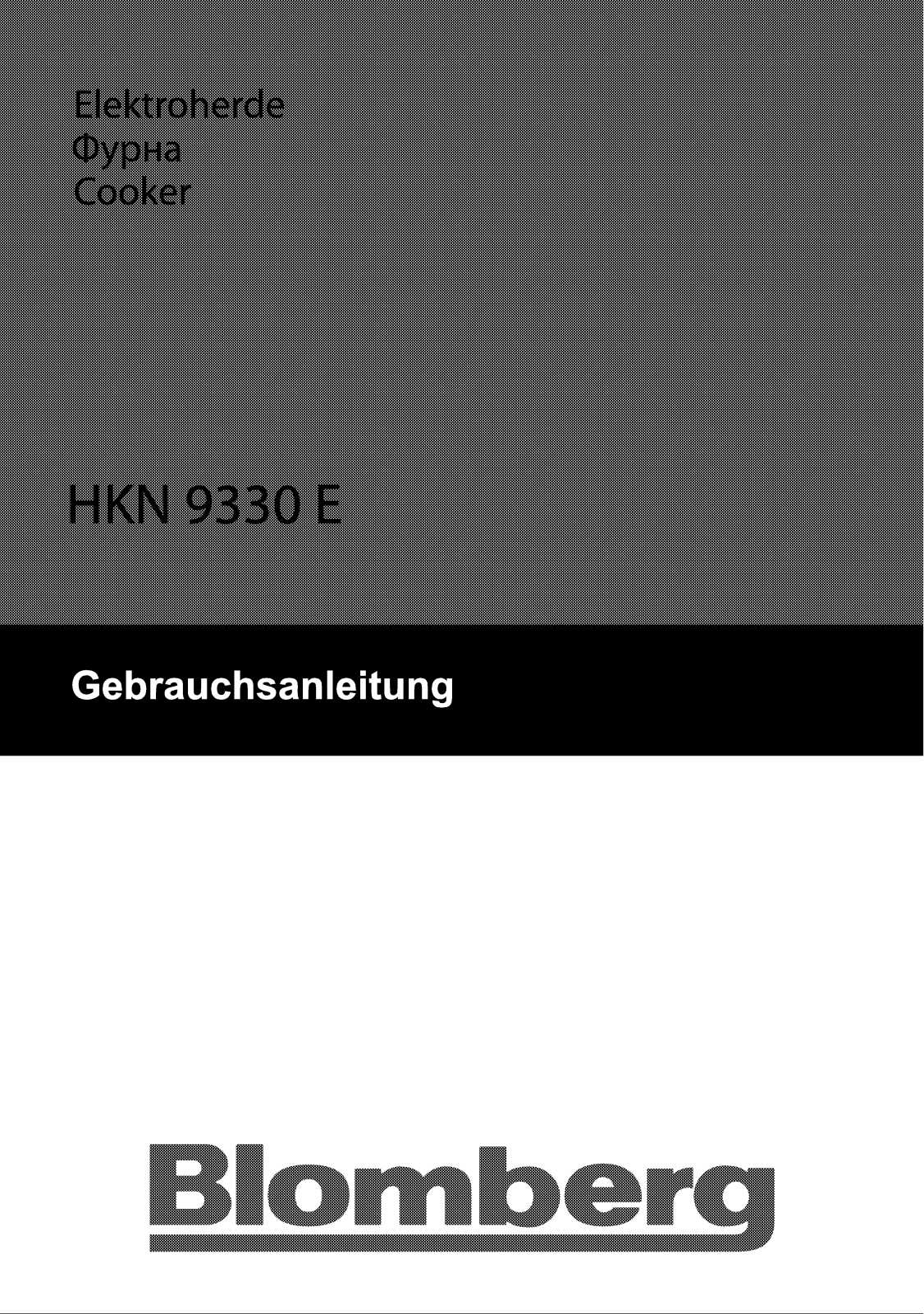 Blomberg HKN 9330 E User Manual