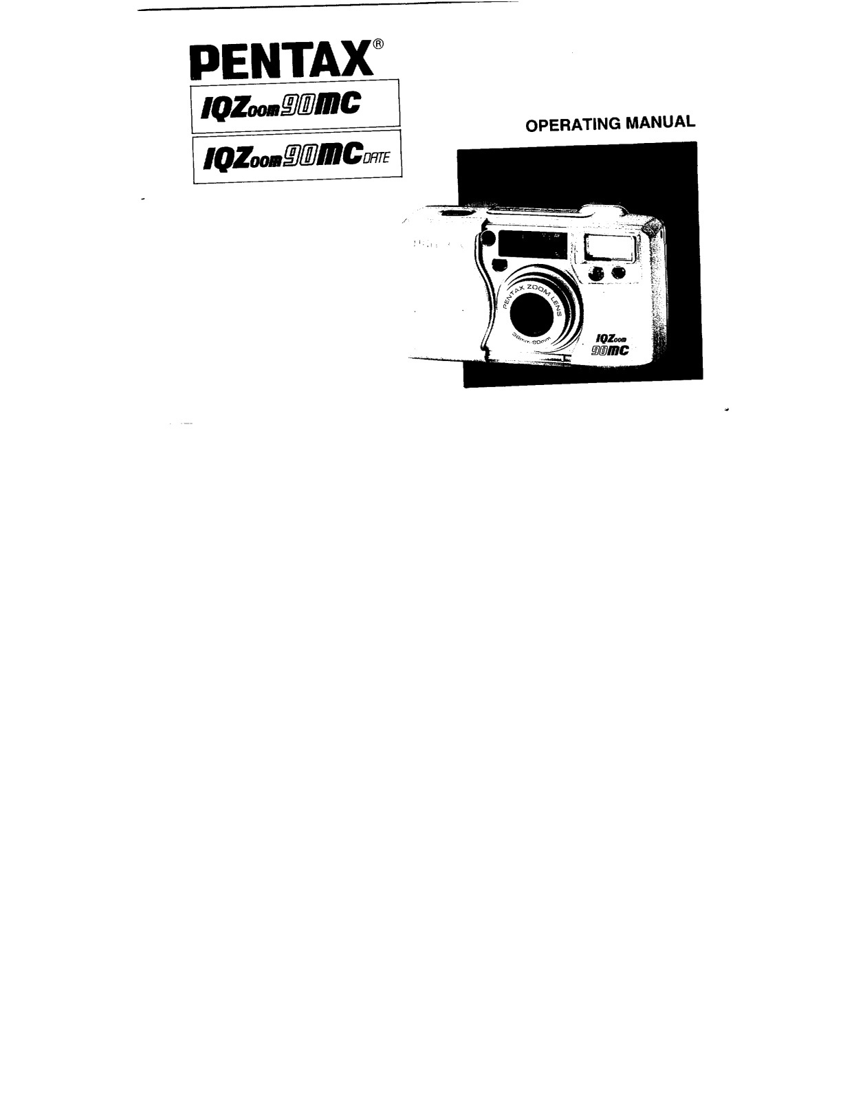 Pentax IQZoom 90-MC Operating Manual