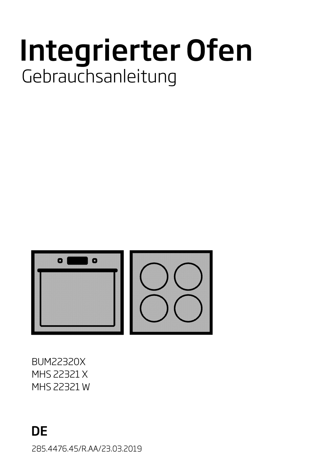 Beko BUM22320X, MHS22321X, MHS22321W User manual