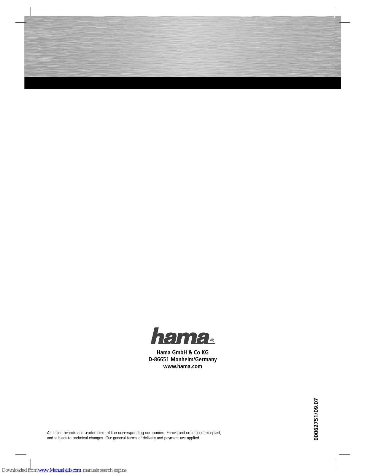 Hama 62751 Operating Instruction - ManualMachine.com