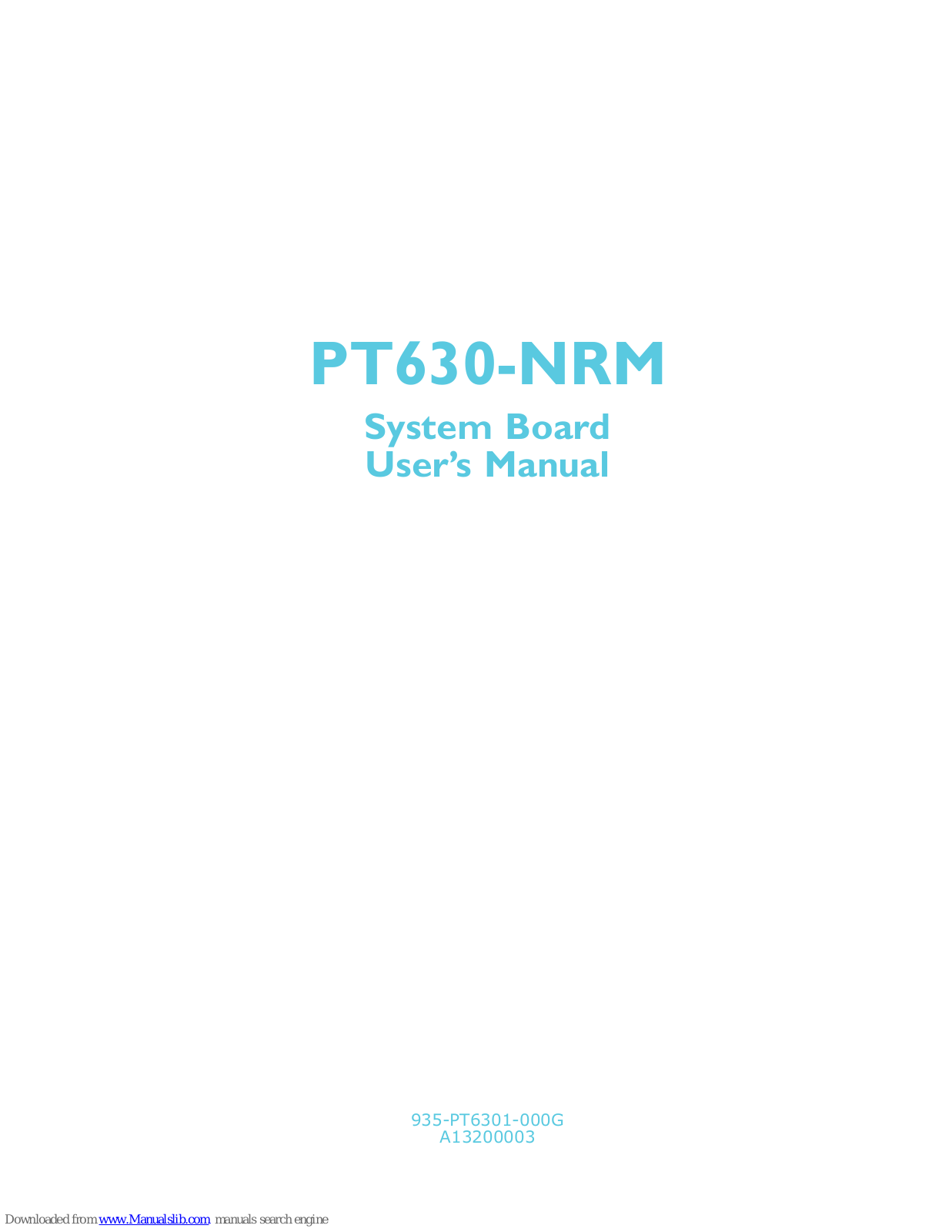 ITOX PT630-NRM User Manual