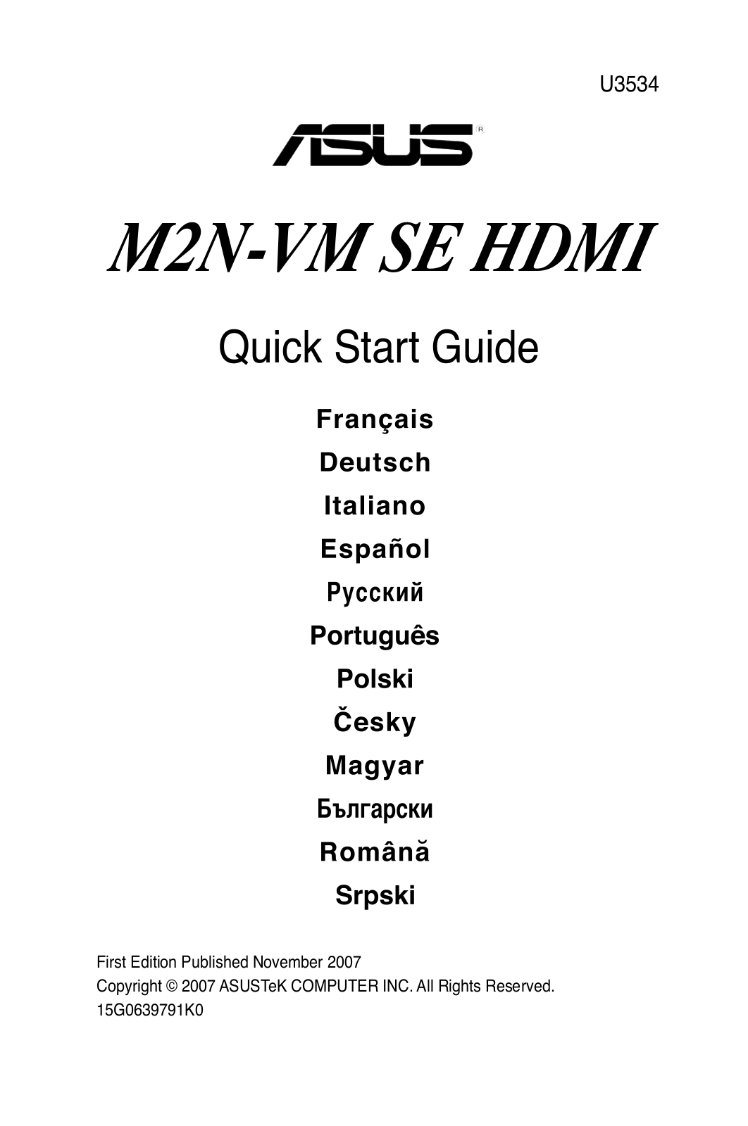 ASUS M2N-VM SE HDMI User Manual