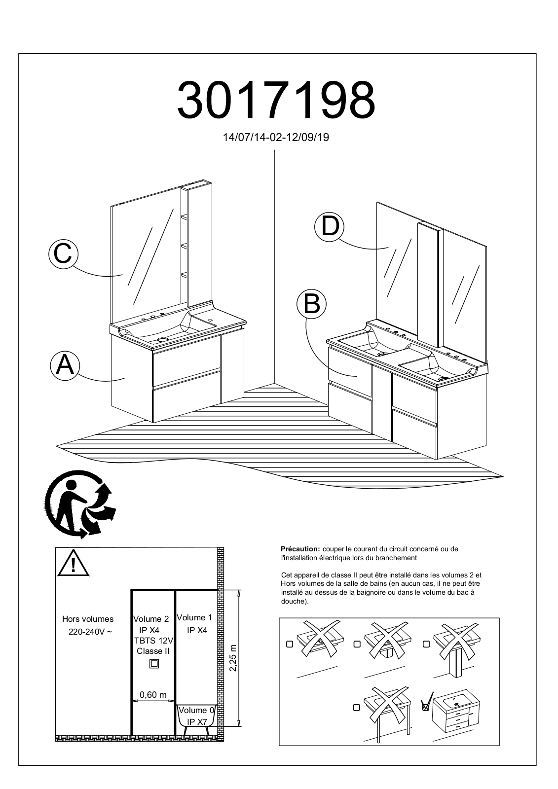 Jacob Delafon SOPRANO EB1335-N28, SOPRANO EB1332-N18, SOPRANO EB1335-E10, SOPRANO EB1333-N28, SOPRANO EB1335-N18 User guide