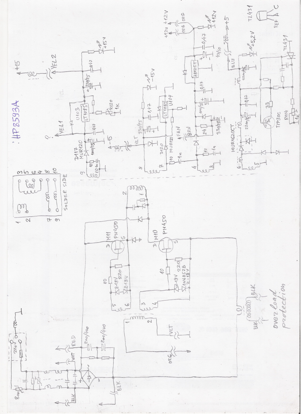 HP 8593a schematic