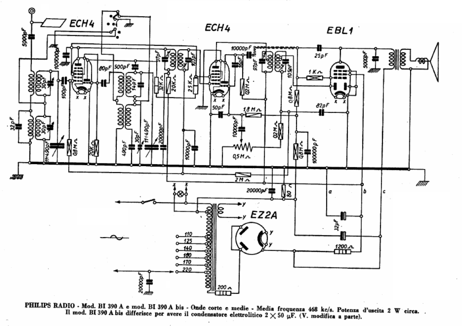 Philips bi390a, bi390a bis schematic