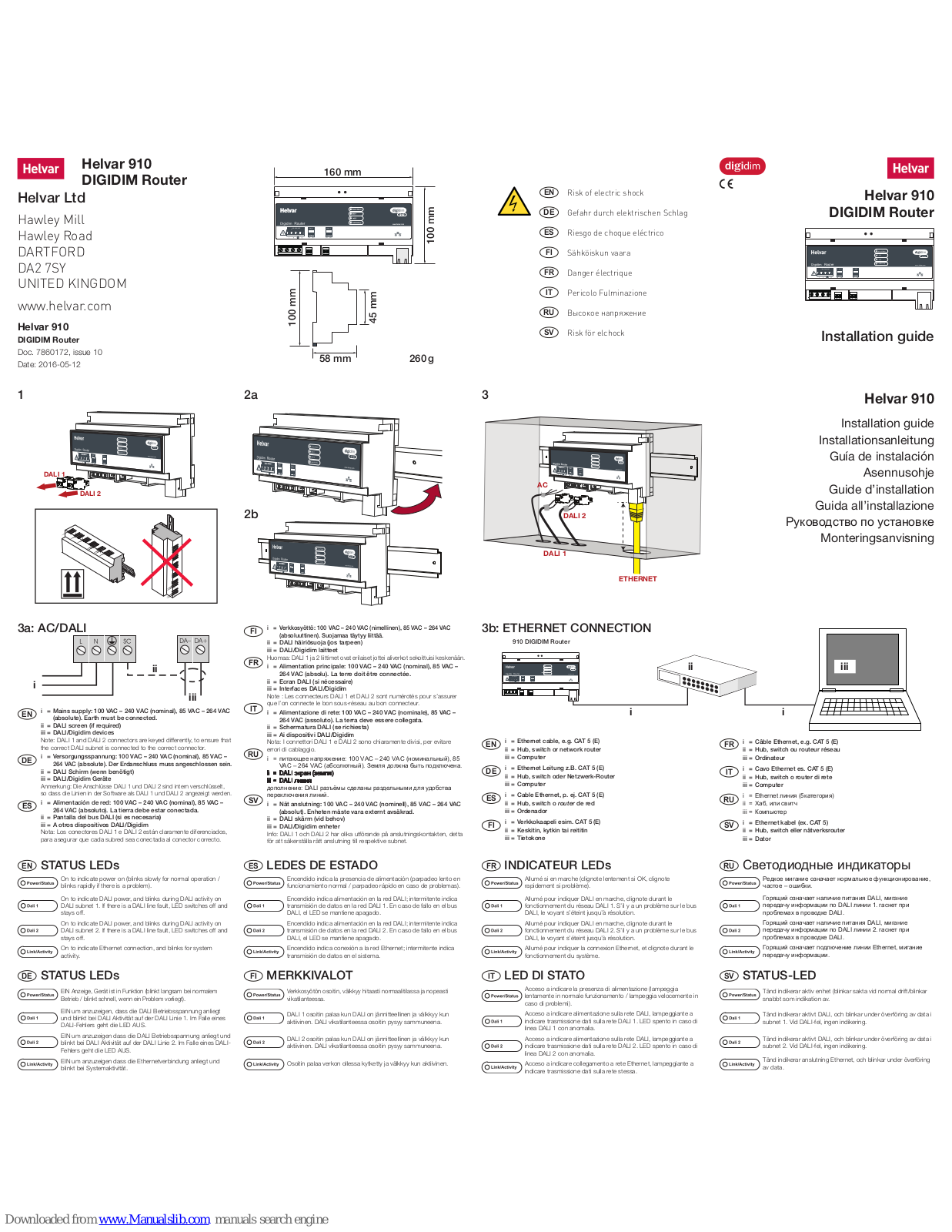 HELVAR 910 Installation Manual - ManualMachine.com
