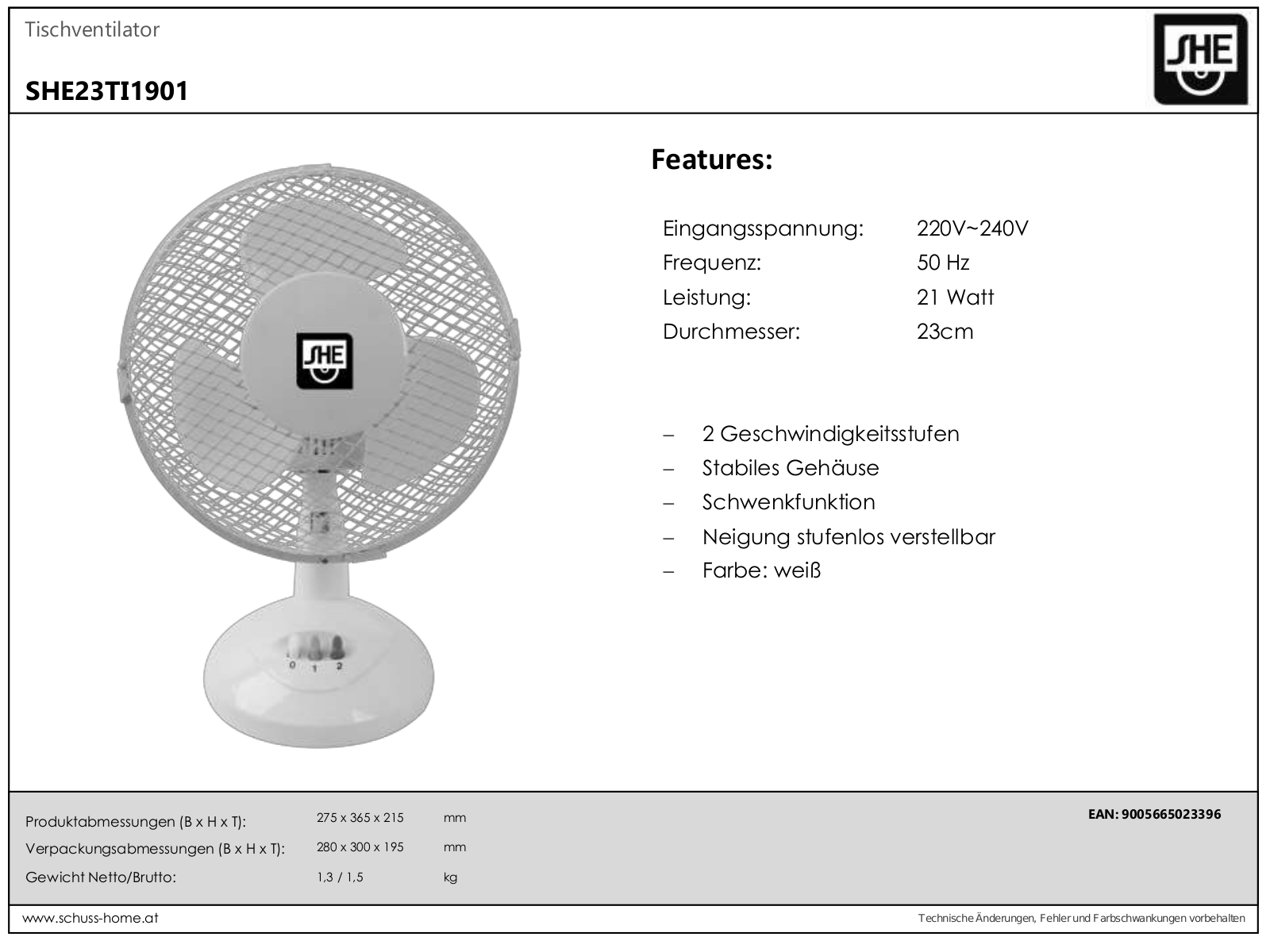 Schuss Home Electronic 23TI1901 User Manual