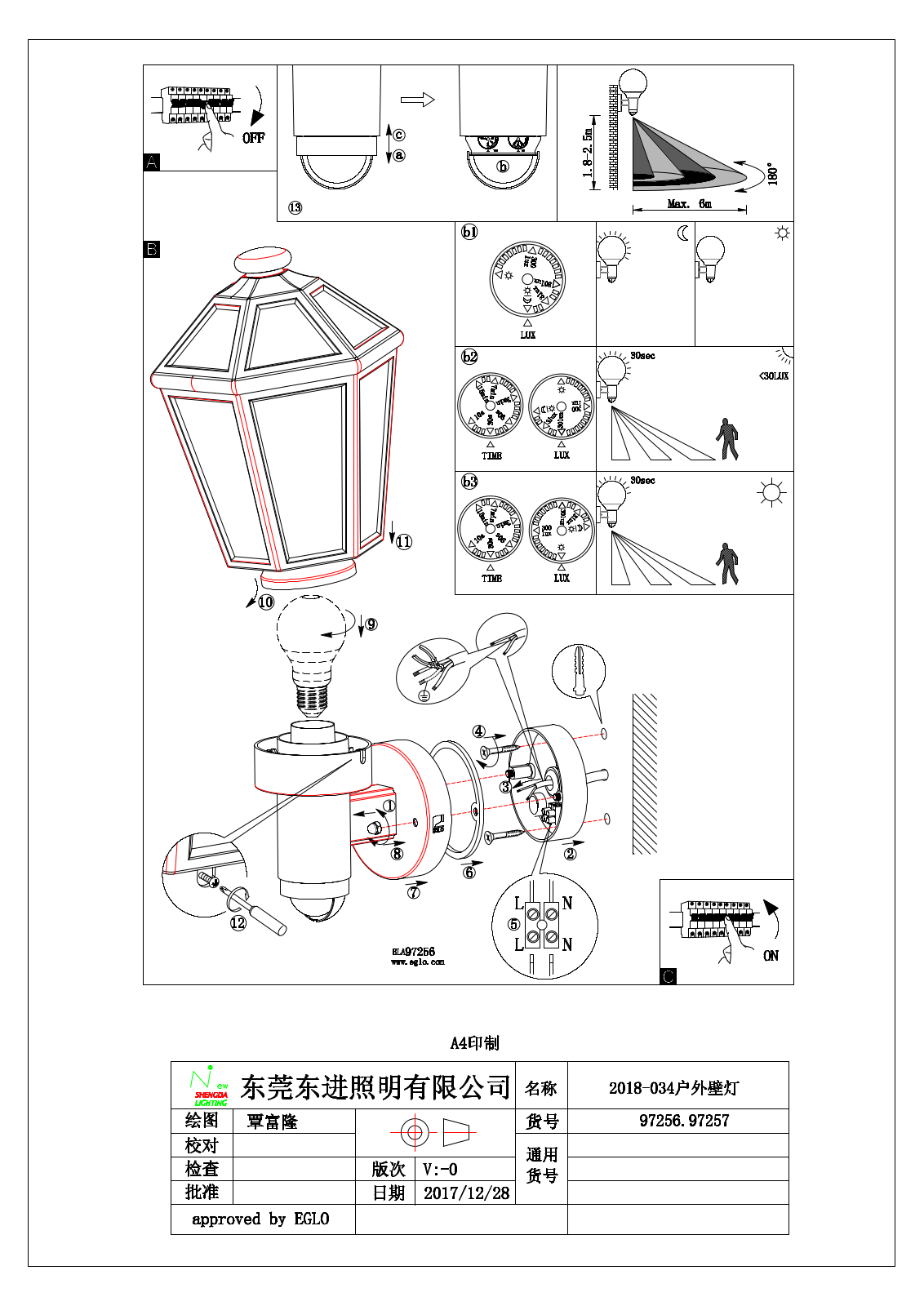 Eglo 97257 Service Manual