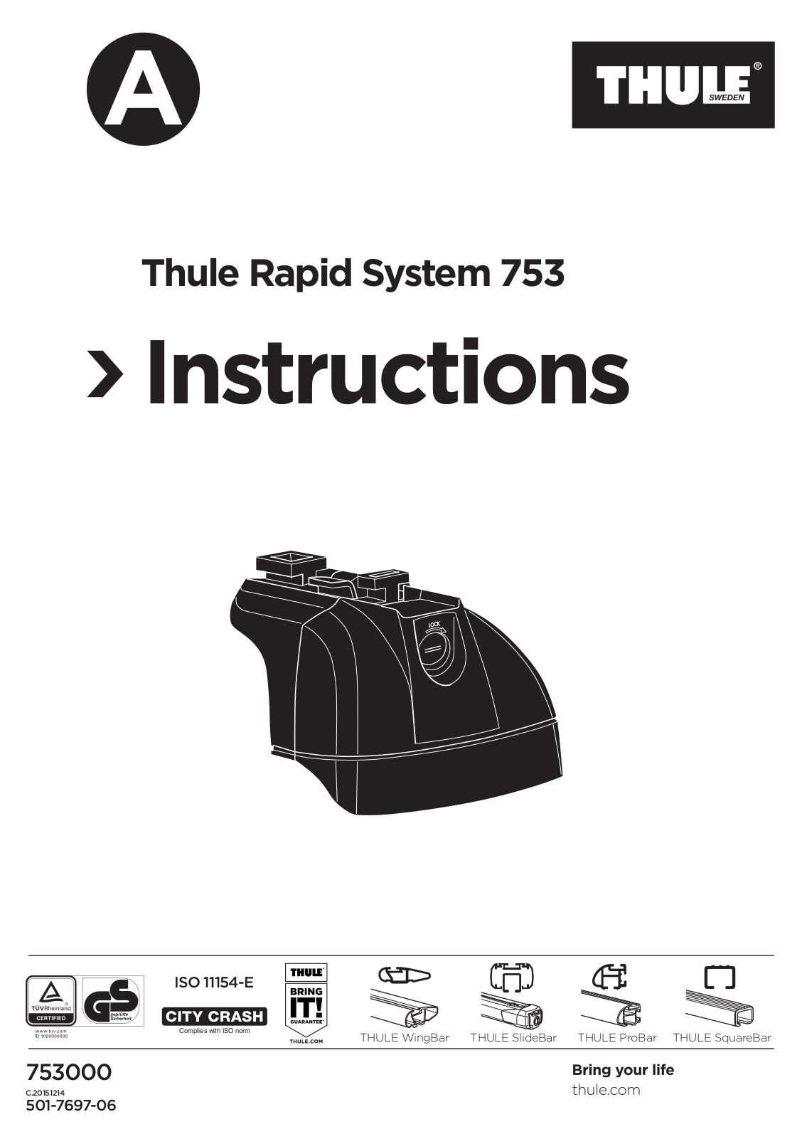 Thule Rapid System 753 User guide