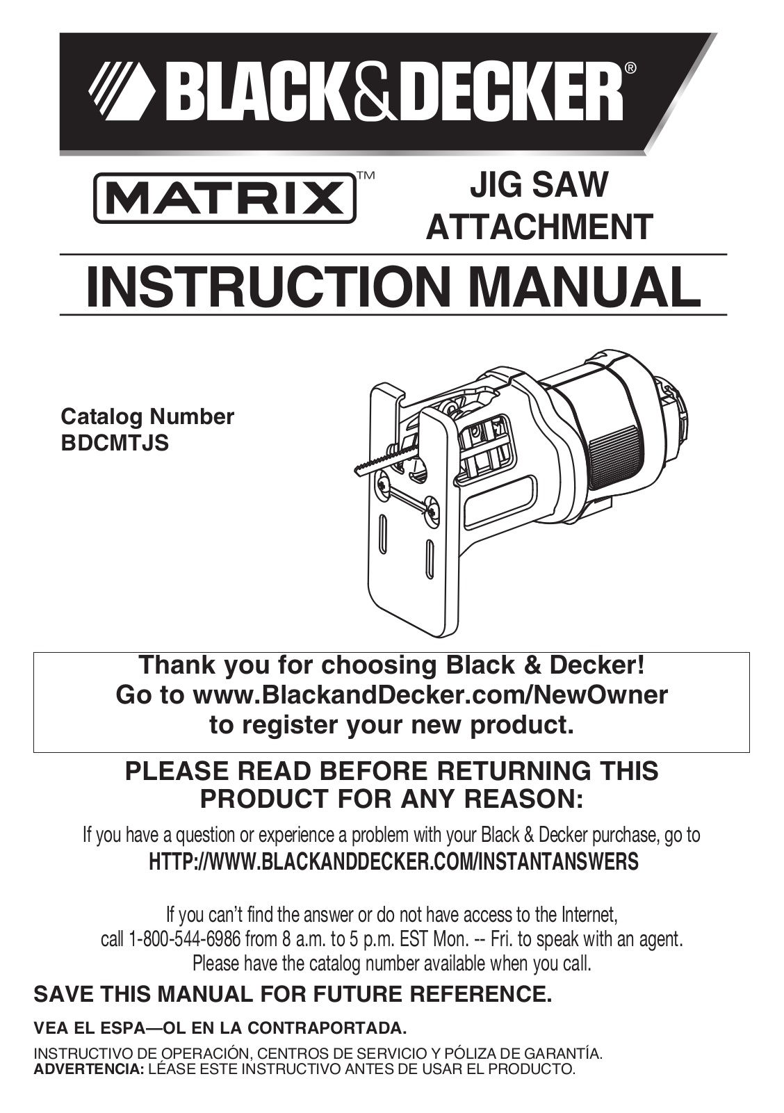 Black & Decker BDCMTJS, BDCDMT120, BDEDMT User Manual