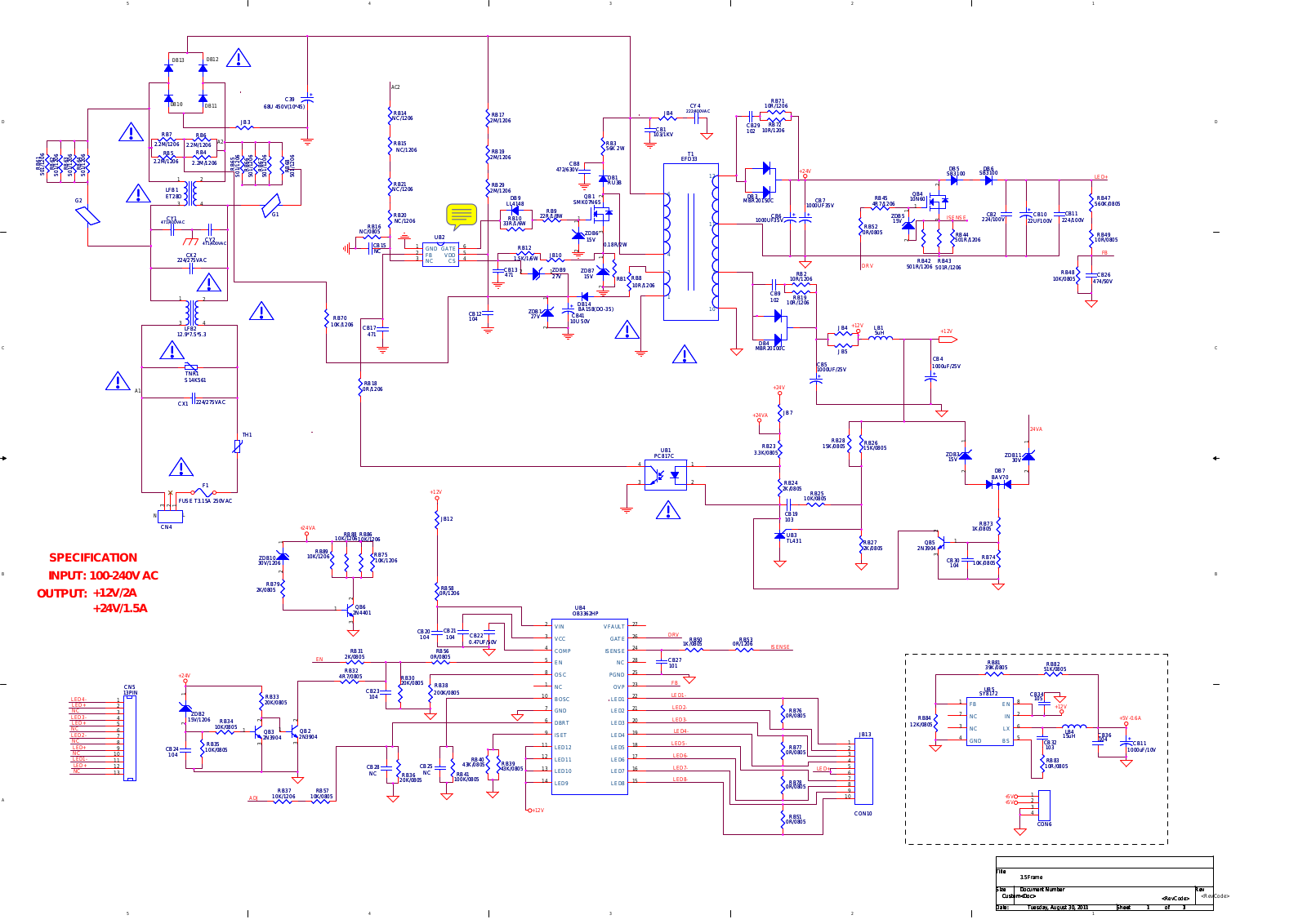 Skyworth 29E50, 6M62E Schematic