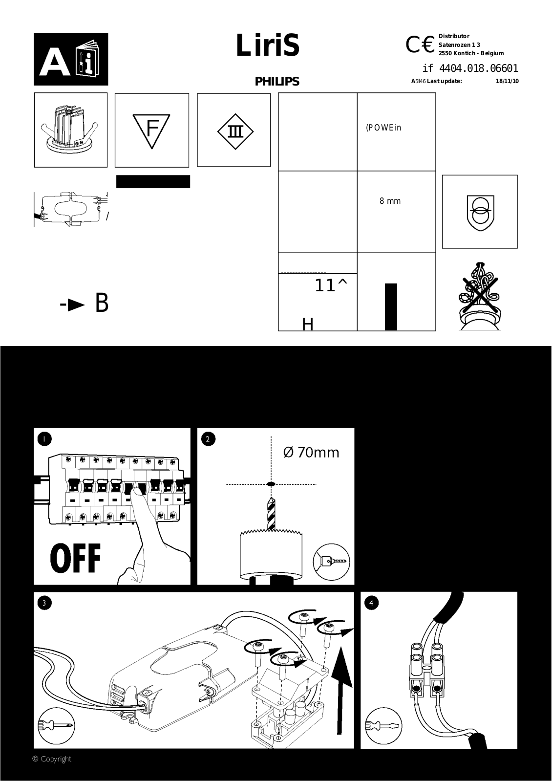 Philips Lirio Foco empotrable User Manual