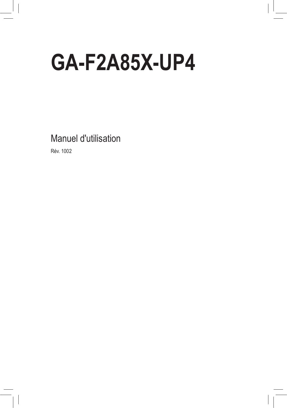 GIGABYTE GA-F2A55M-HD2 User Manual