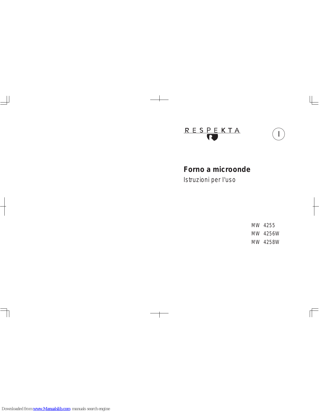 Respekta MW 4255, MW 4256W, MW 4258W Istruzioni Per I'uso