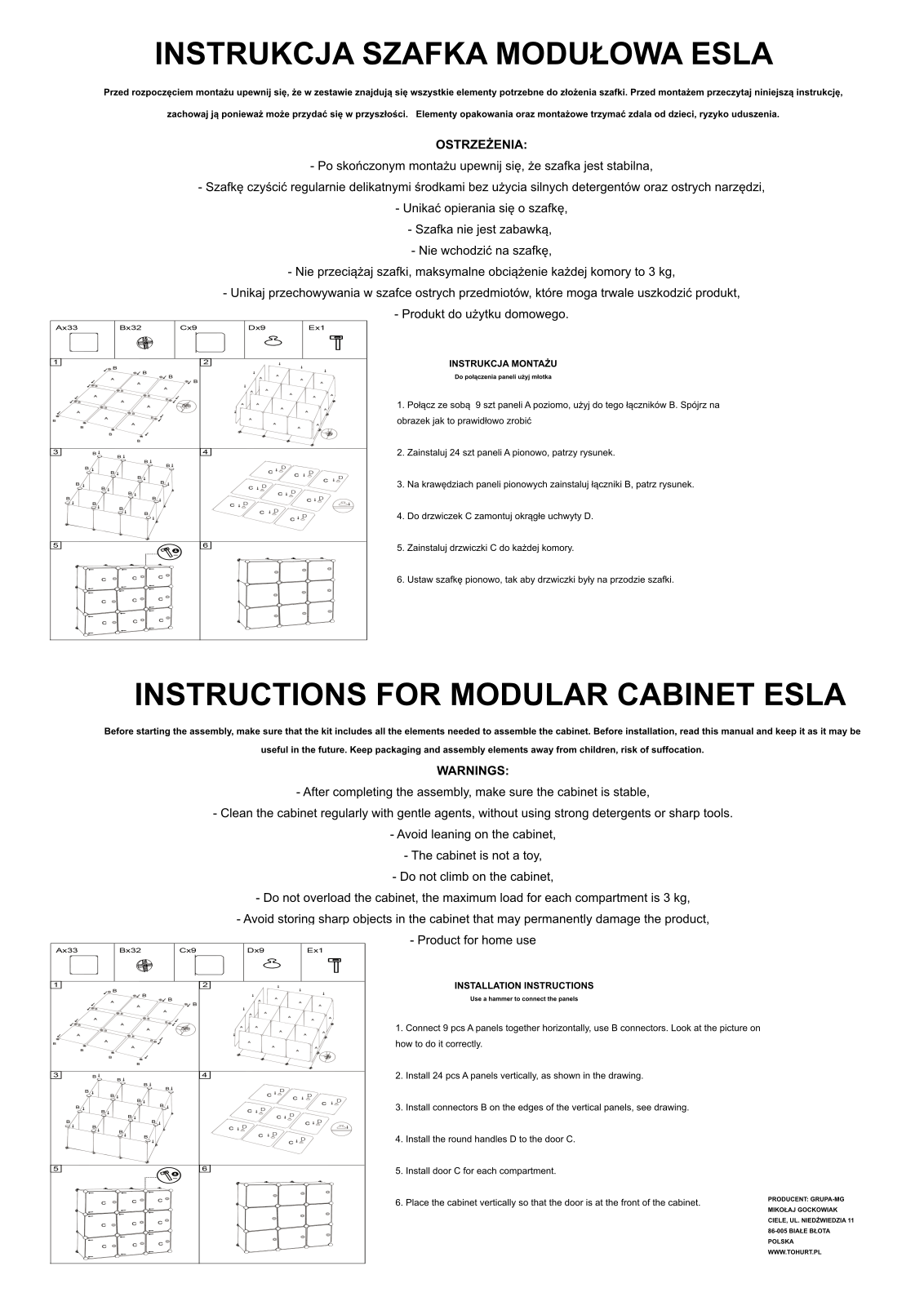 GOCKOWIAK Esla User guide - ManualMachine.com