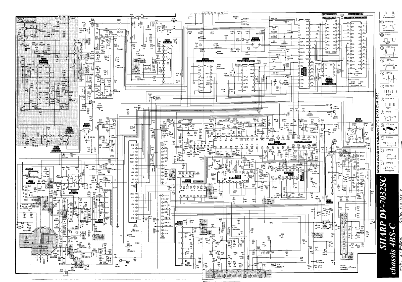 SHARP DV-7032SC Schematics