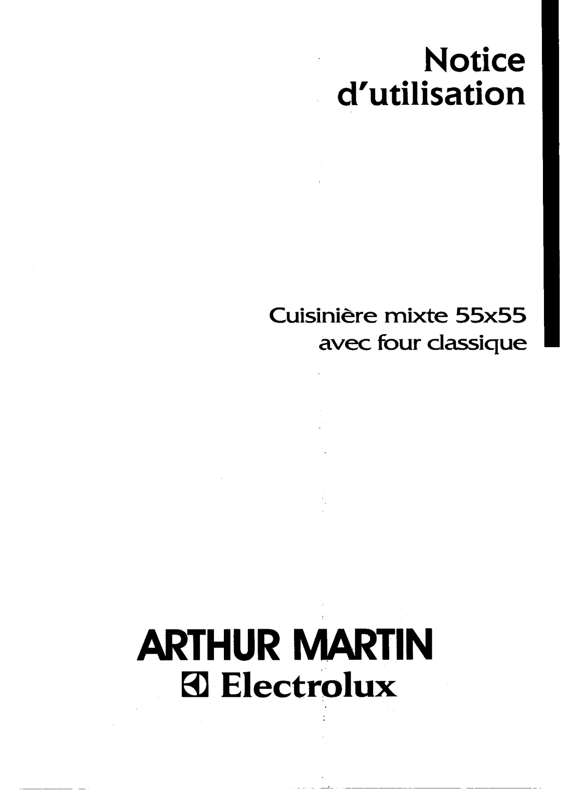 Arthur martin CM5528W1 User Manual