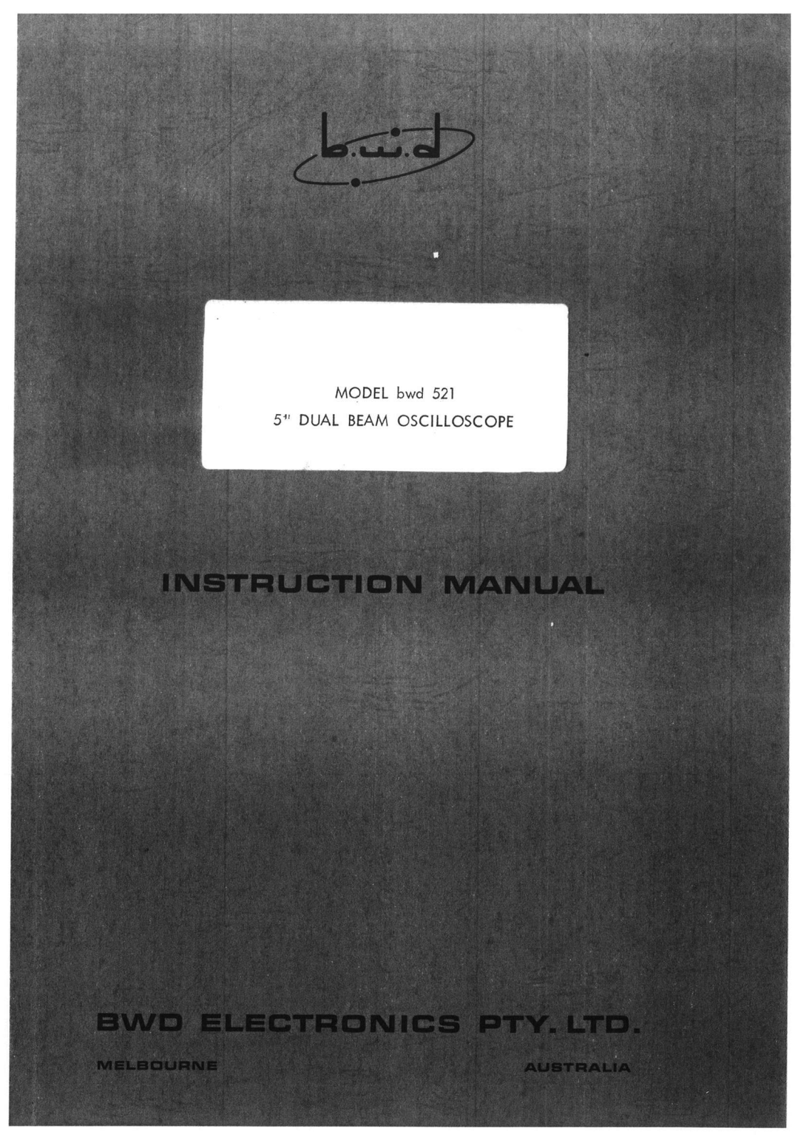 BWD Electronics 521 Service manual - ManualMachine.com