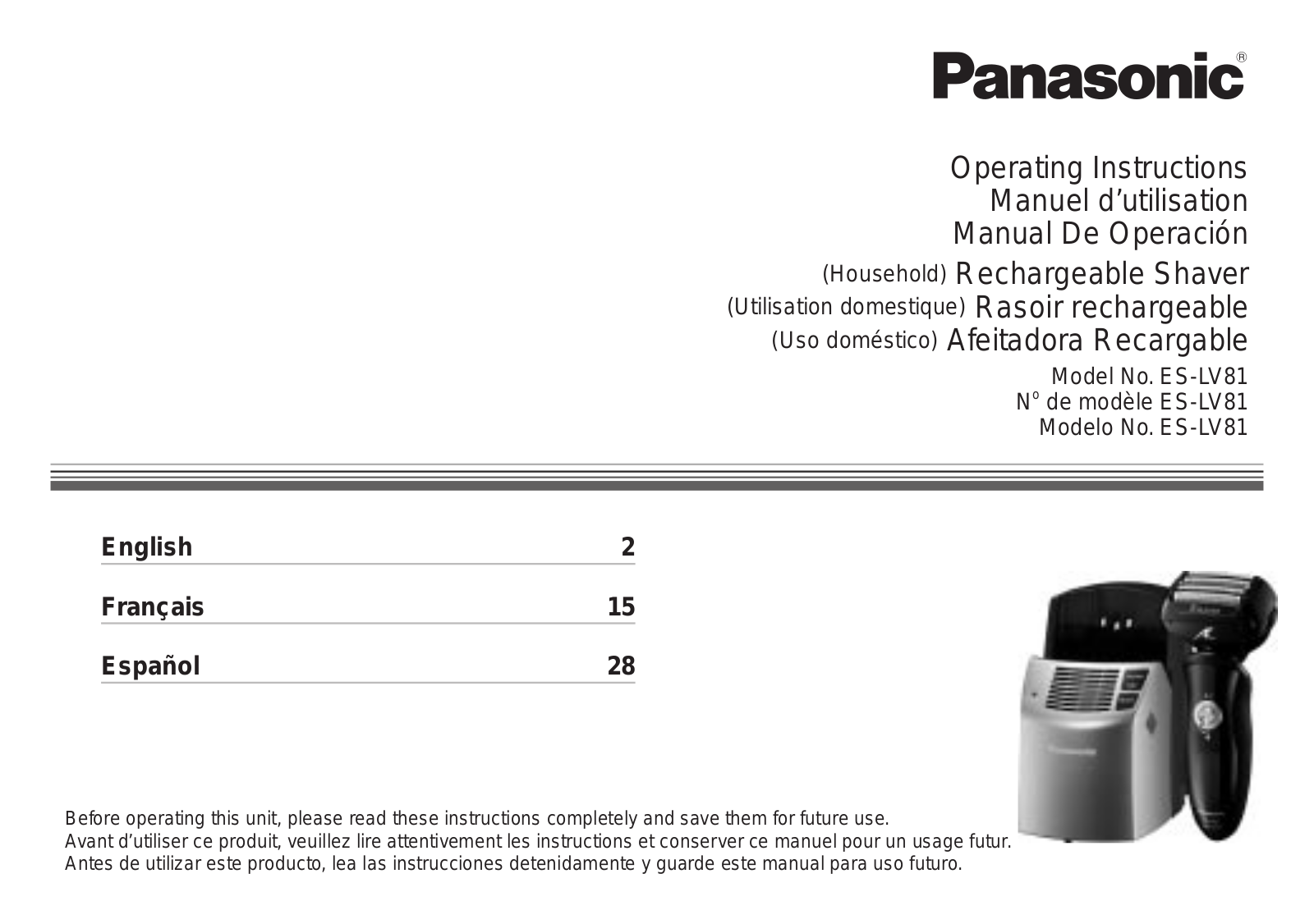 Panasonic ES-LV81-K User Manual