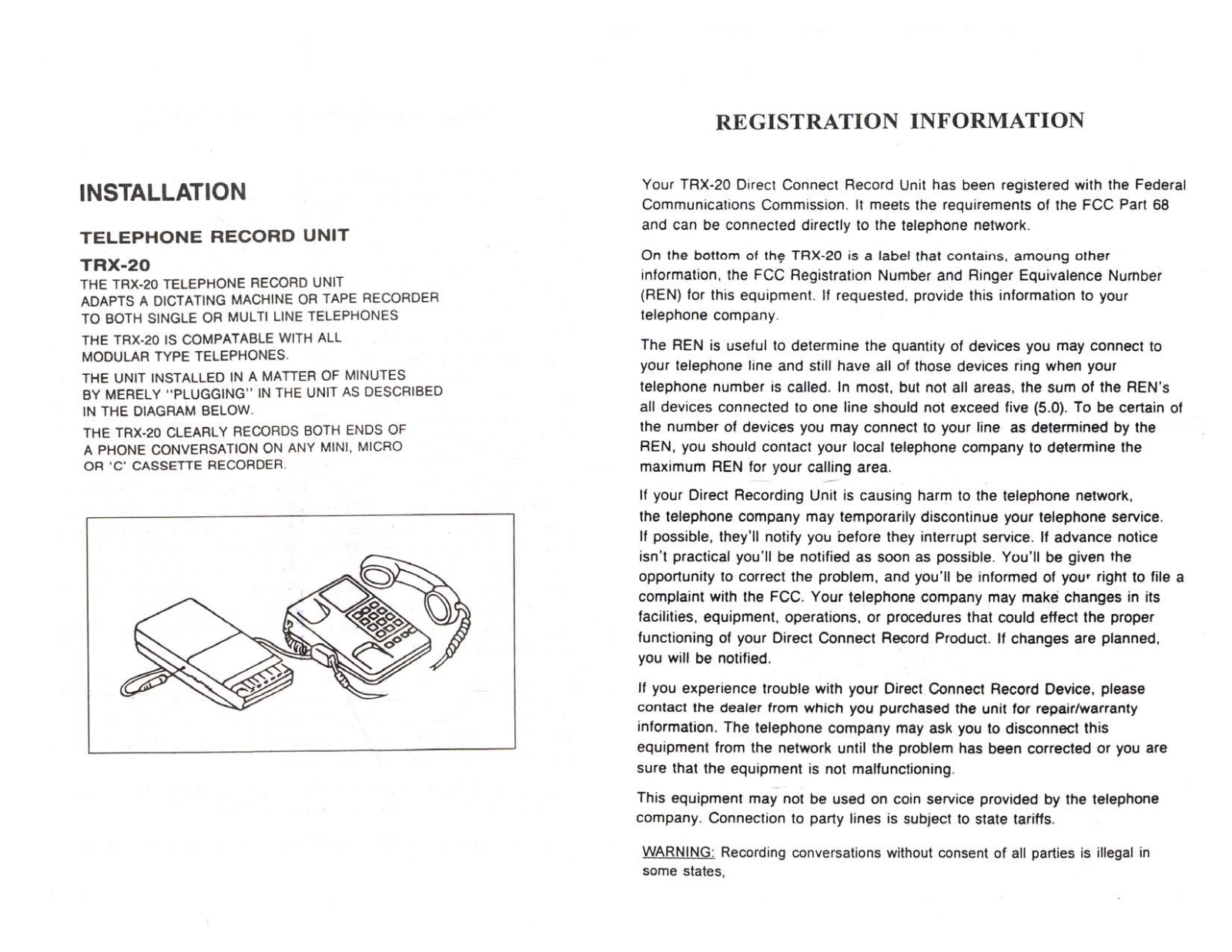 KJB TRX-20 User Manual