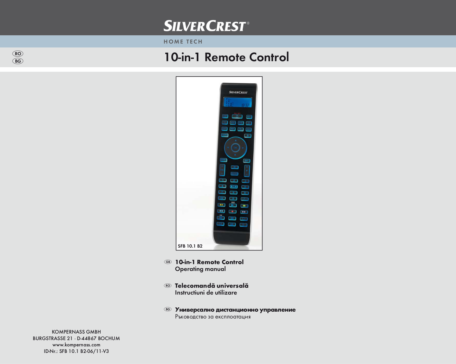 Silvercrest SFB 10.1 B2 User Manual