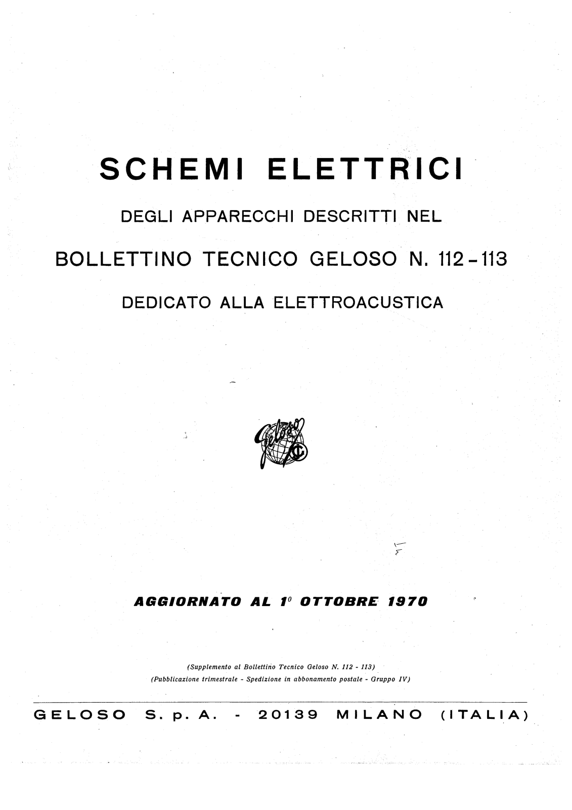 Geloso 112, 113 Schematic