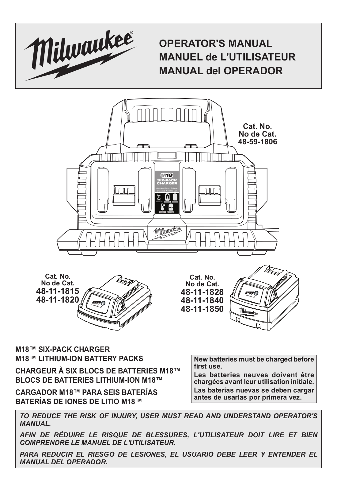 Milwaukee Tool 48-59-1806 User Manual