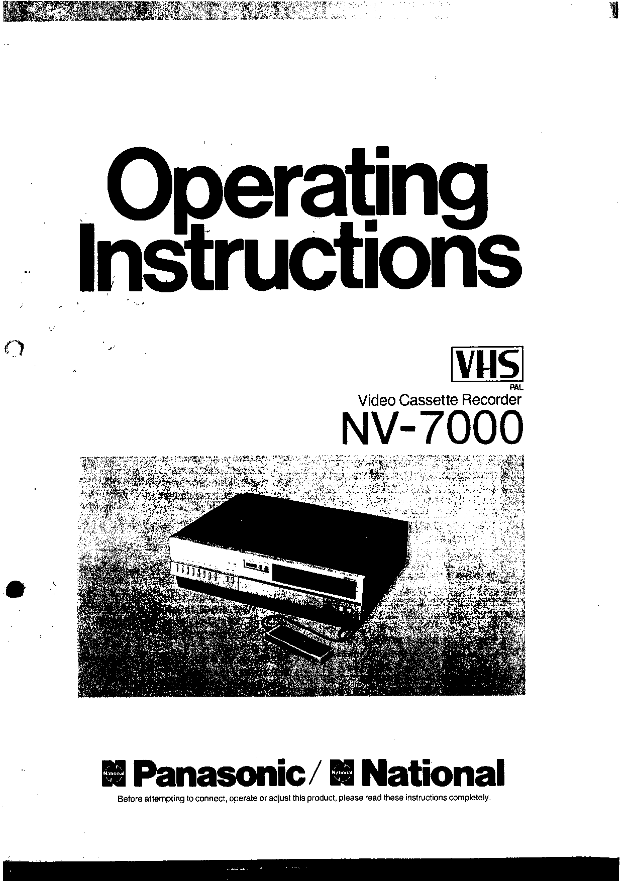 Panasonic NV-7000 User Manual