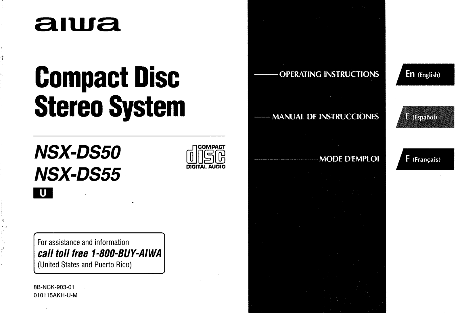 Sony CXNDS55, CXNDS50 Operating Manual