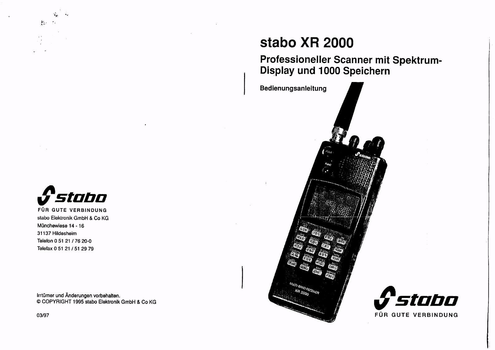stabo SC XR 2000 User Manual
