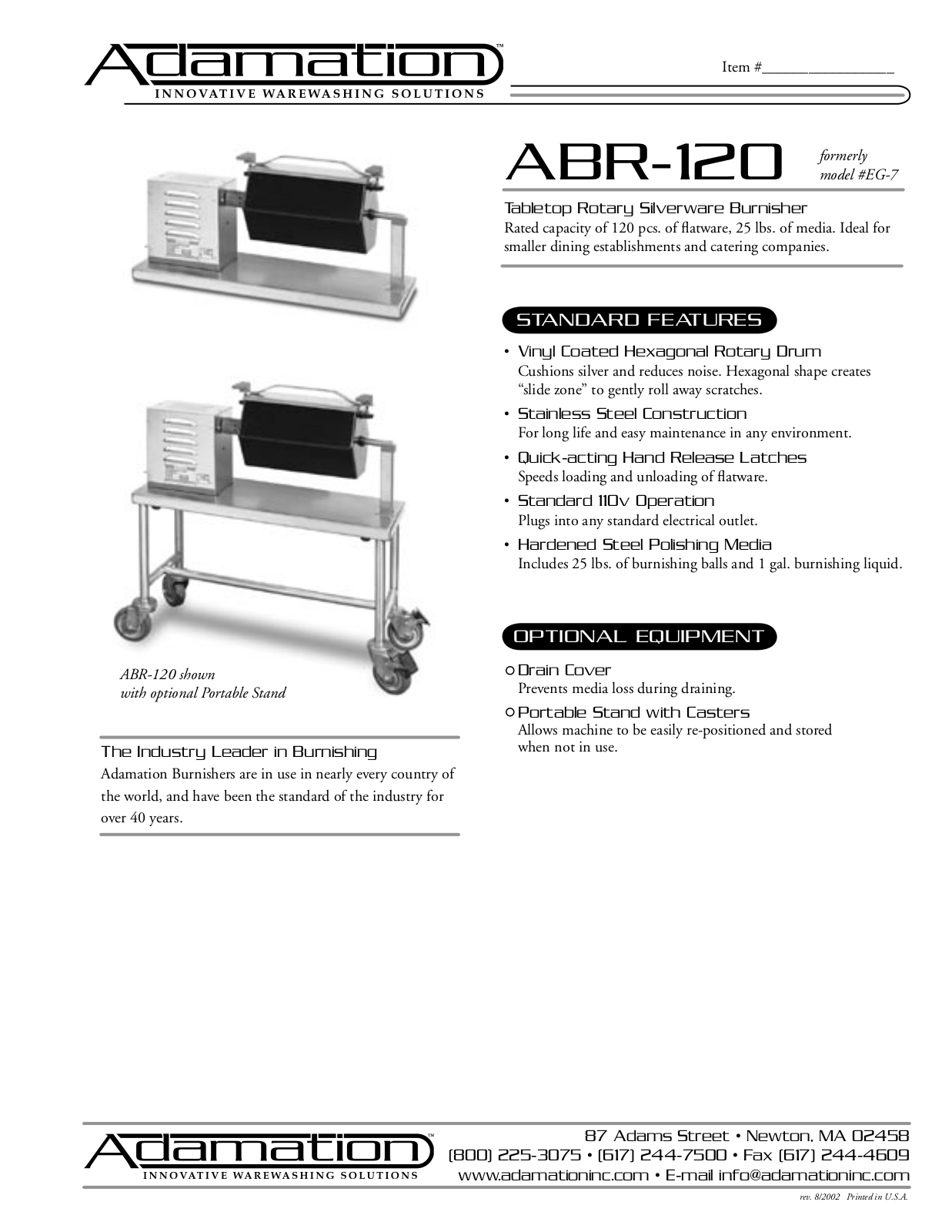 Adamation ABR-120 User Manual