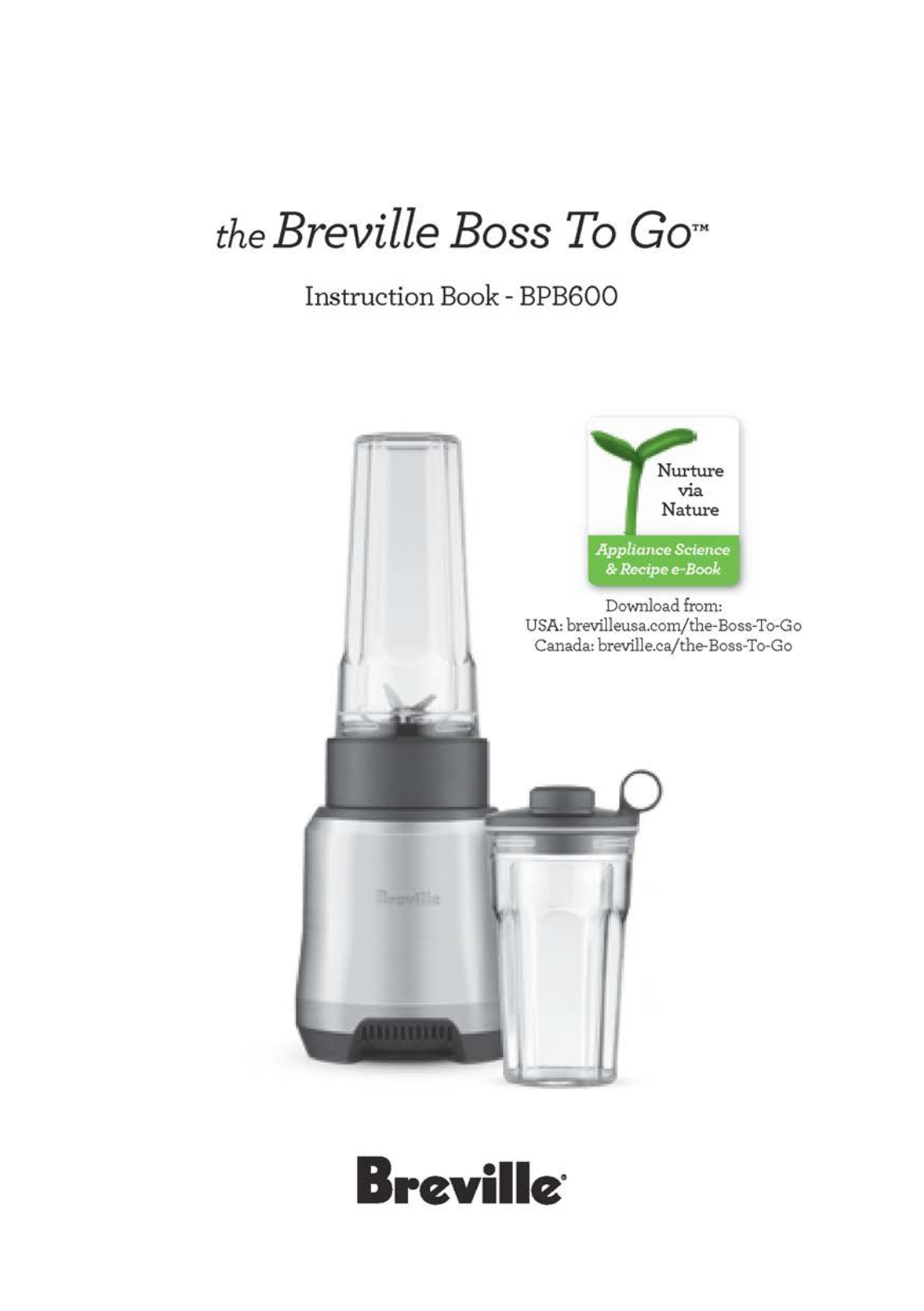 Breville BPB600BAL Instruction Handbook