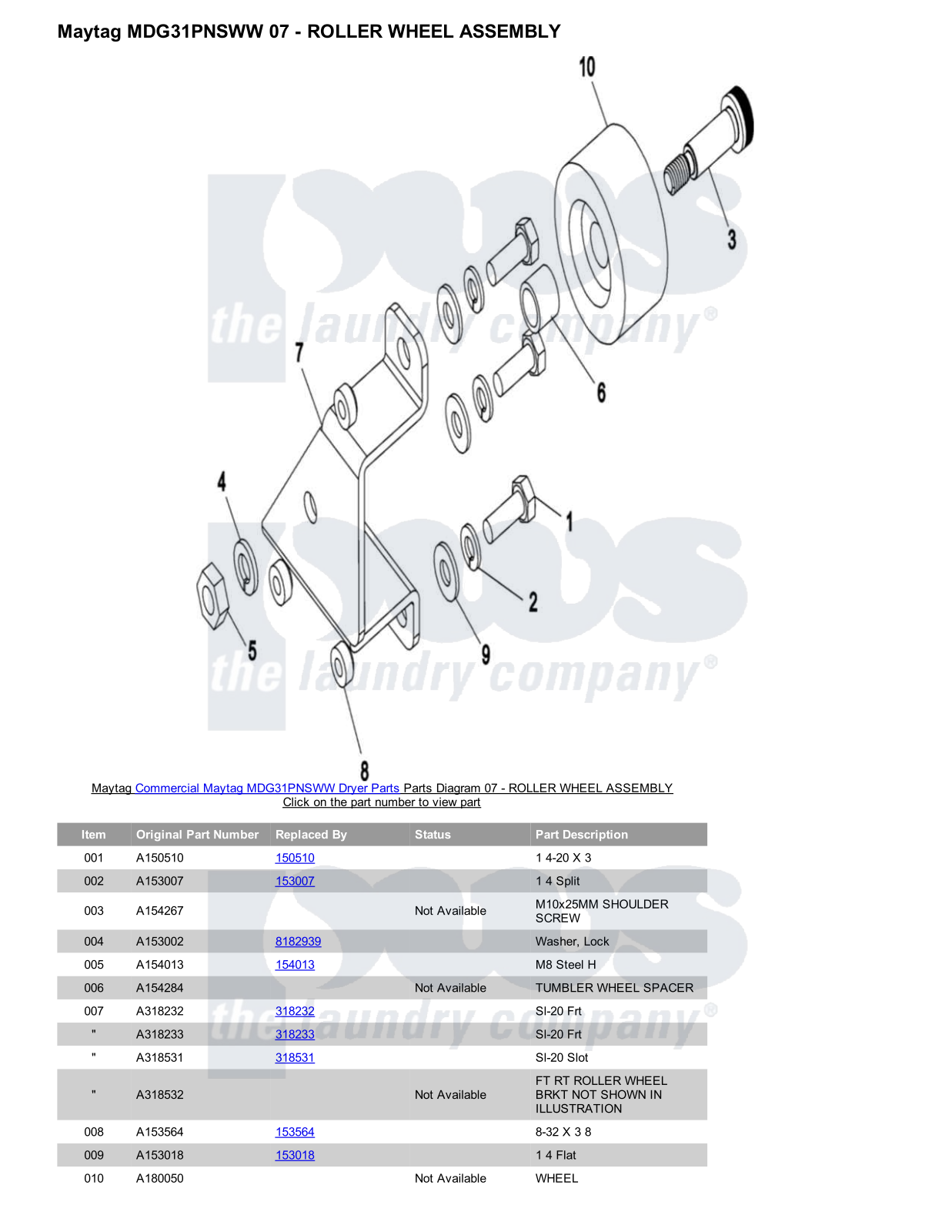 Maytag MDG31PNSWW Parts Diagram