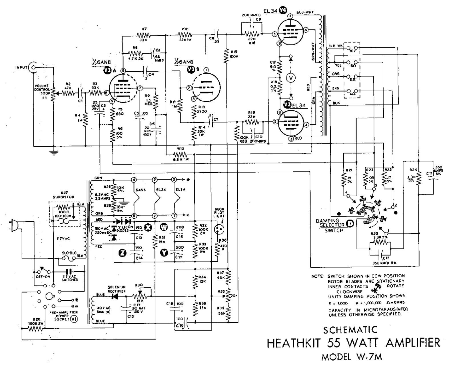 Heath Company W-7-M Schematic