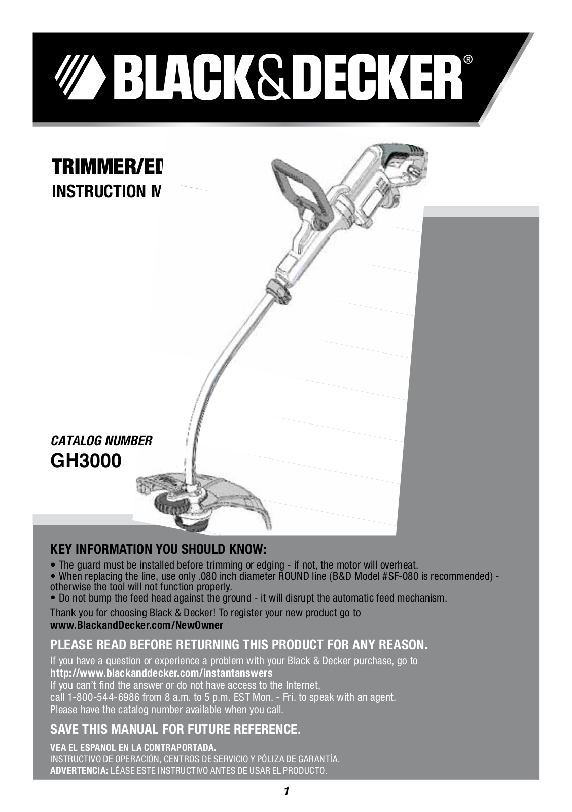 Black & Decker SF-080 User Manual