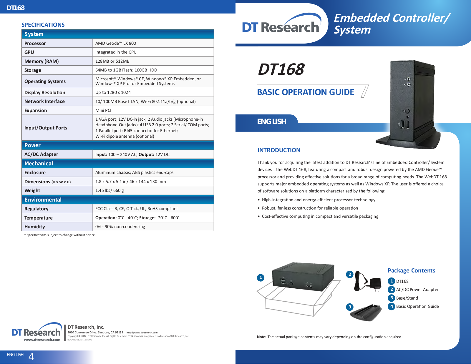 WebDT DT168 User Manual