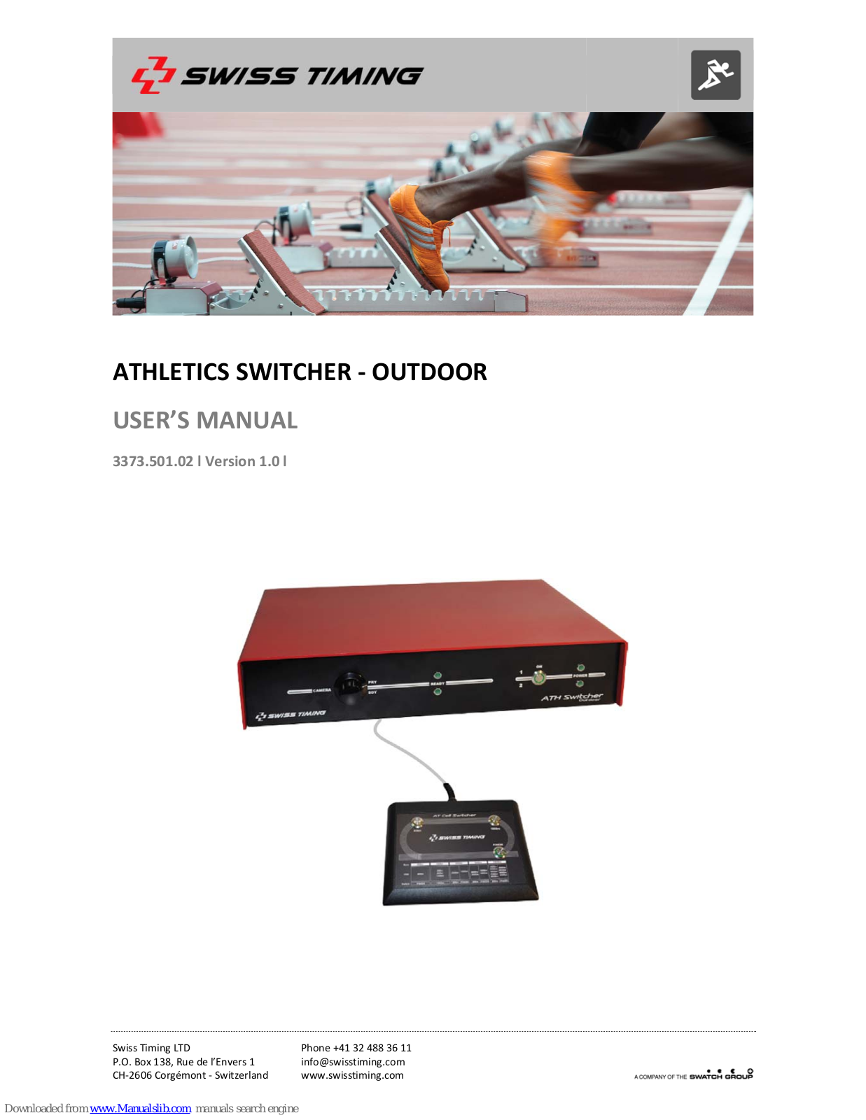 Swiss Timing Athletics Switcher, Photocells Switcher User Manual