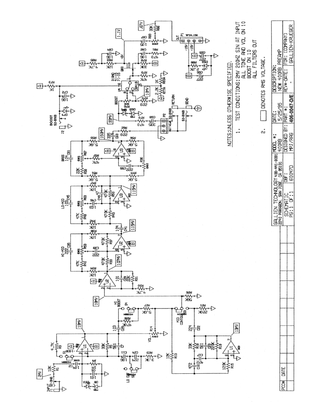 Sony 400 RB Diagram