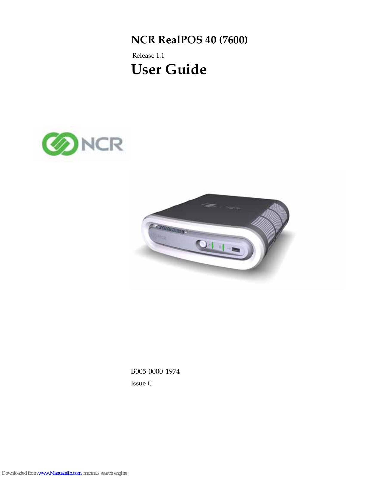 NCR RealPOS 40, 7600 User Manual