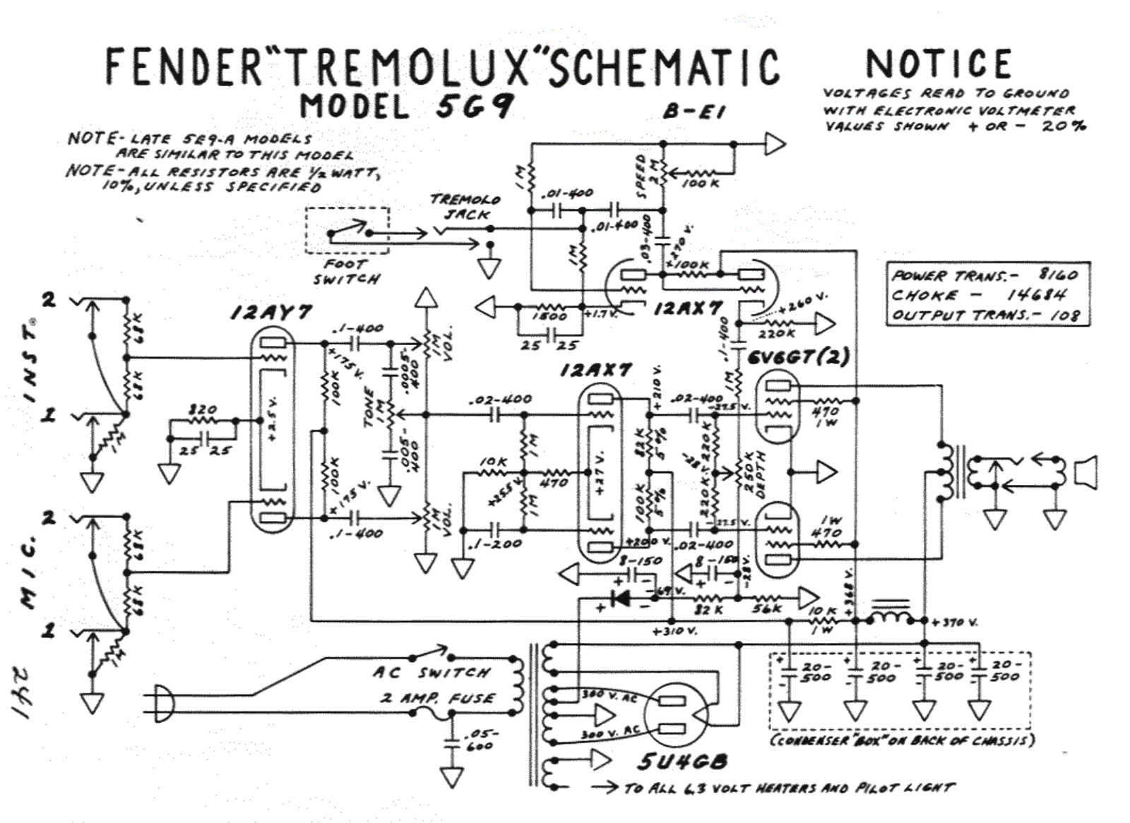 Fender 5g9 schematic