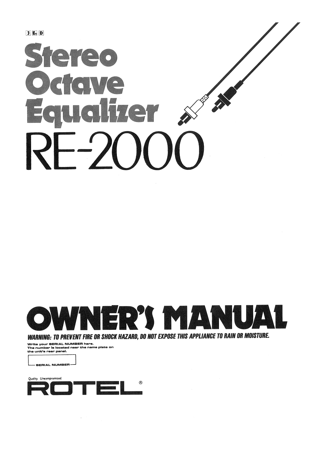 Rotel RE-2000 User Manual