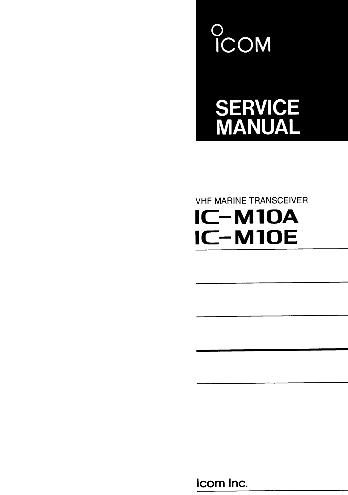Icom ic m10 schematic