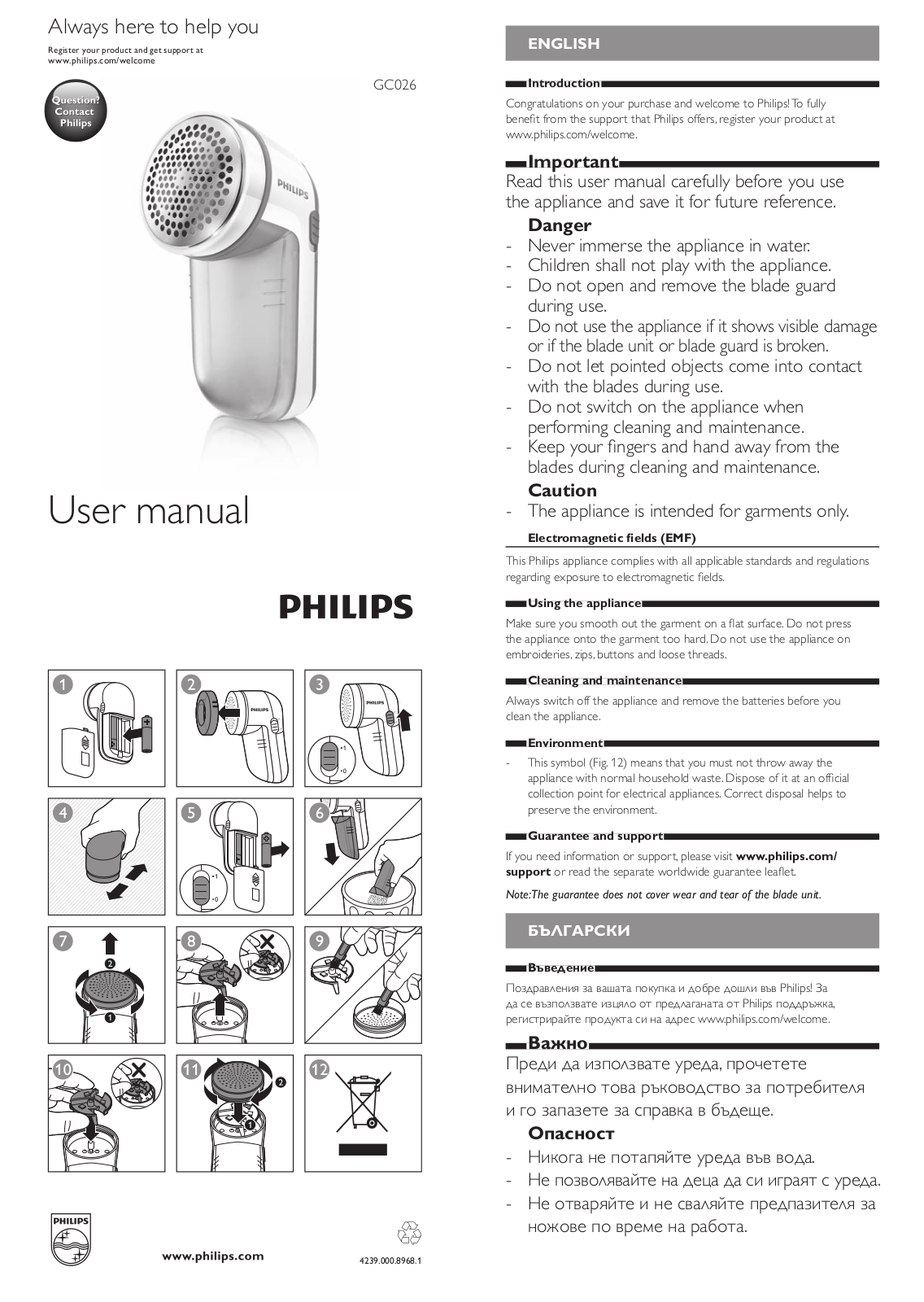 Philips GC026-00 User Manual