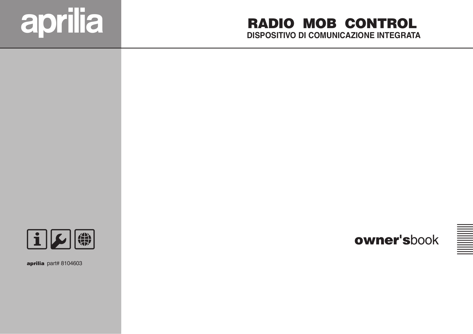 APRILIA Radio MOB User Manual