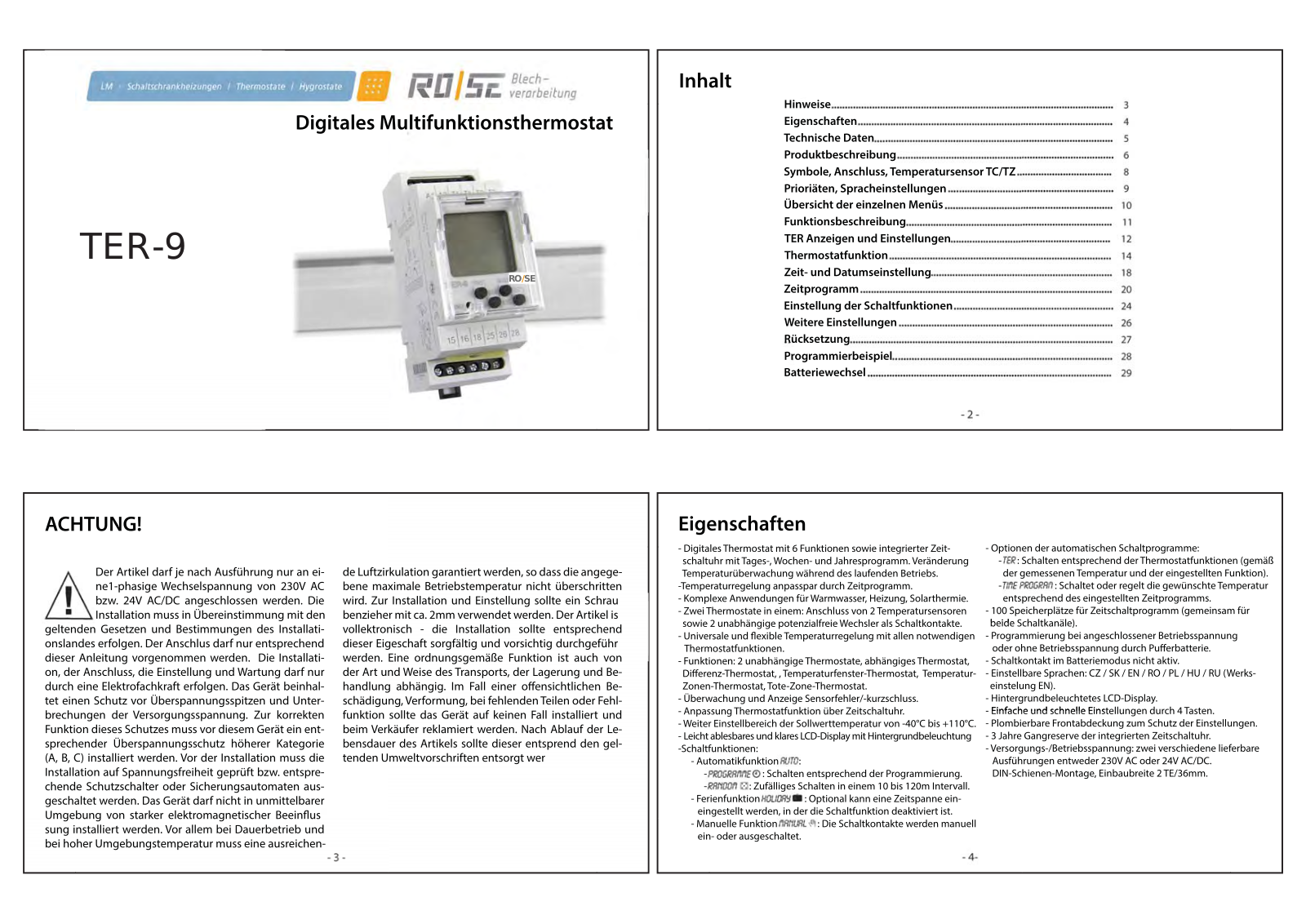 Rose TER-9 User guide