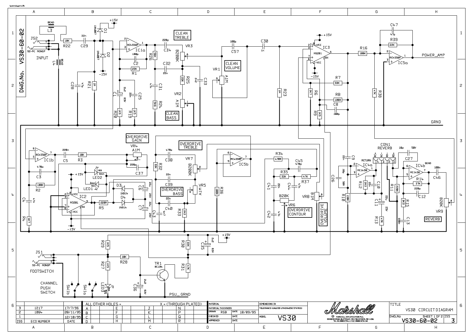 Marshall VS30 Diagram