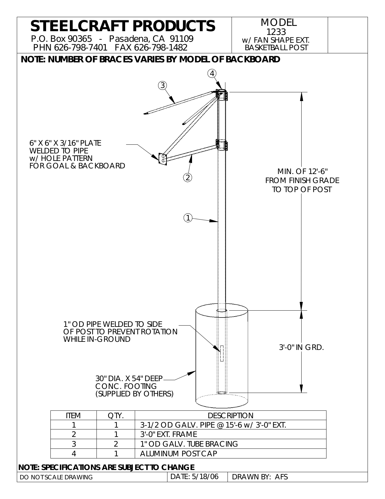 LA STEELCRAFT 1233 User Manual