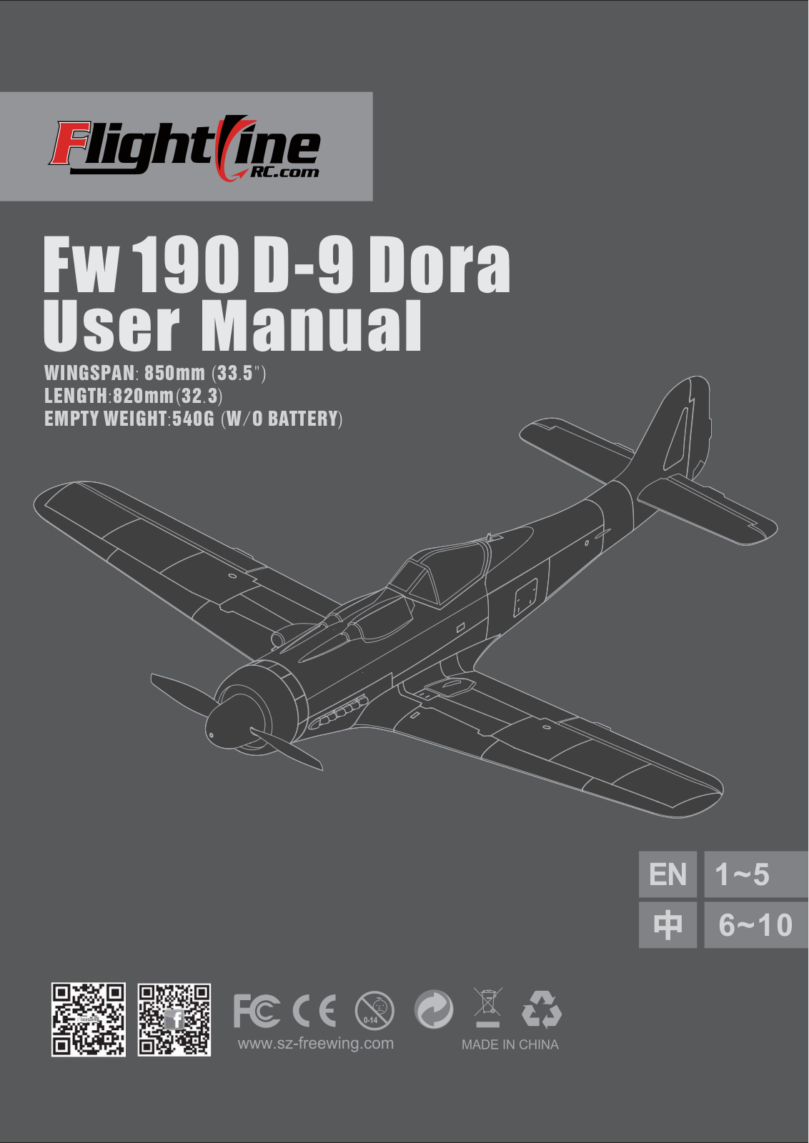 Flightline Fw190 D-9 Dora User Manual